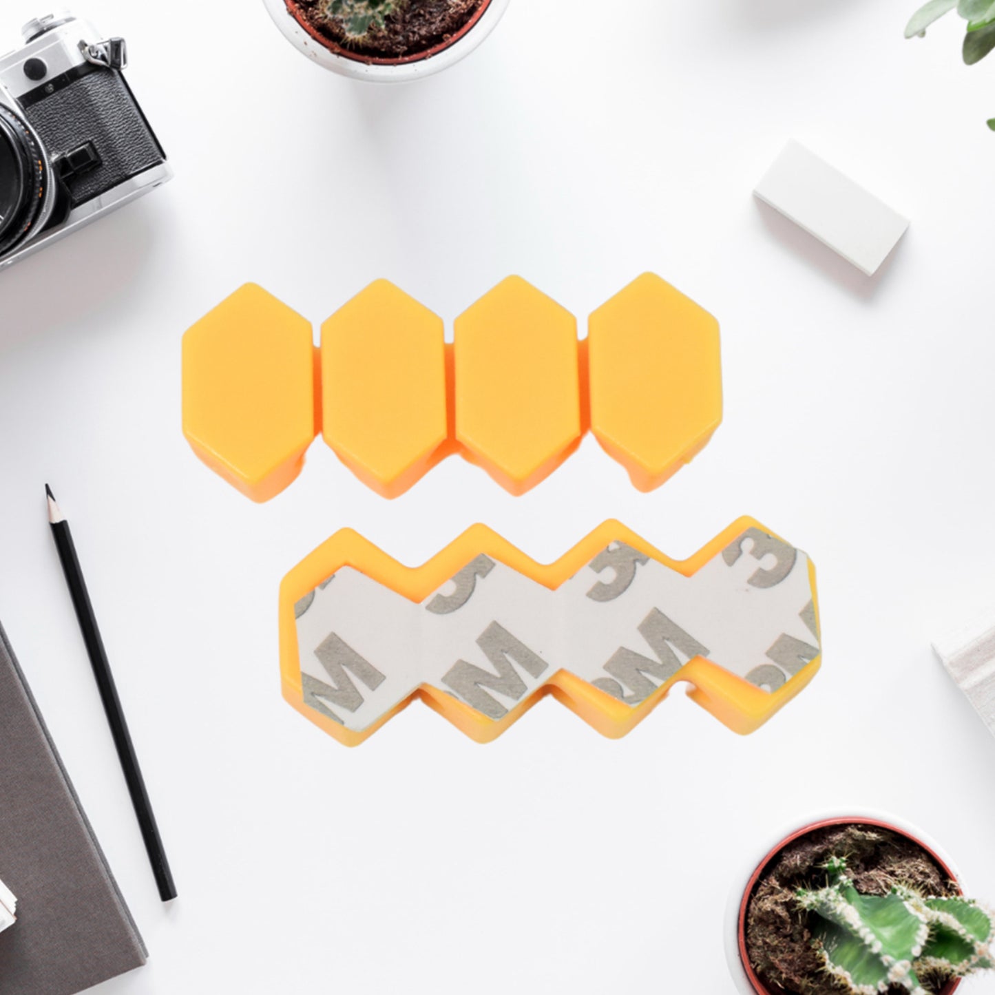 Self Adhesive Hooks For Cable Clips Desktop Cable Organizer (6 Pcs Set Mix Design)