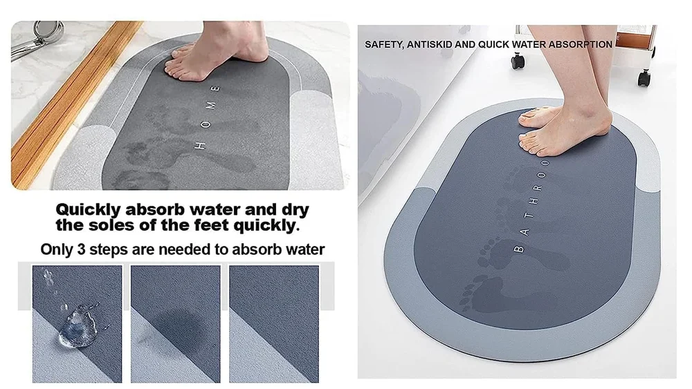 Quick-Dry Anti-Slip Bathroom Mat